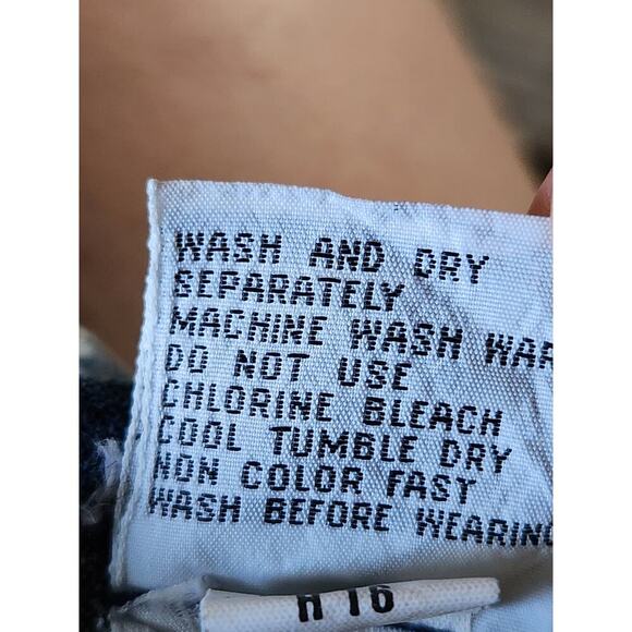 Jordache Jeans Girls Sz 8 Blue No Exit Tapered Hi-rise Pleated VTG 100% Cotton - Picture 7 of 7